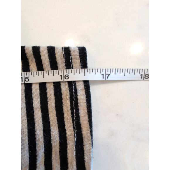 We The Free Free People Women’s Striped Peplum Long Sleeve Top Black Gray S - Picture 7 of 7